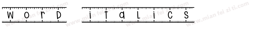 word italics字体转换